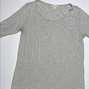 Signature Grey and White Fitted Long Sleeve Tee